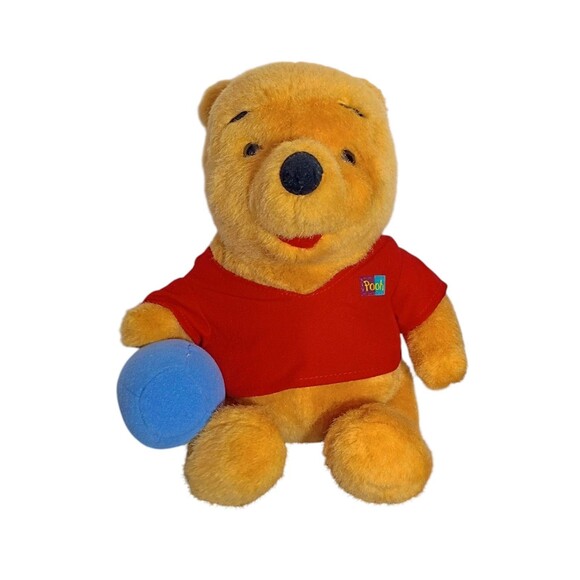 Vintage Disney's Winnie The Pooh 1994 Teddy Bear Plush With Honey Pot Mattel 12" - Picture 9 of 9